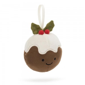 Pluszaki Jellycat Amuseables Festive Folly Christmas Pudding,13cm x 7cm x 5cm Brązowe | Polska GORV-34568