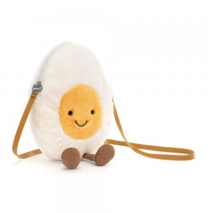 Pluszaki Jellycat Amuseables Happy Boiled Jajko,28cm x 18cm x 10cm Białe | Polska VRBP-02437