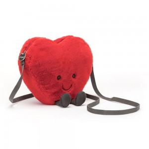 Pluszaki Jellycat Amuseables Heart,17cm x 18cm x 5cm Czerwone | Polska PTWB-73965