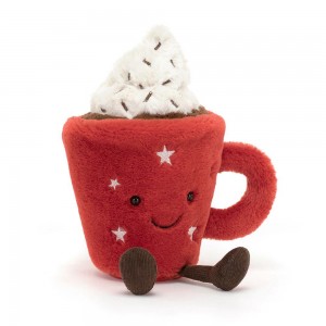 Pluszaki Jellycat Amuseables Hot Chocolate,24cm x 9cm x 8cm Czerwone | Polska HDIE-23754