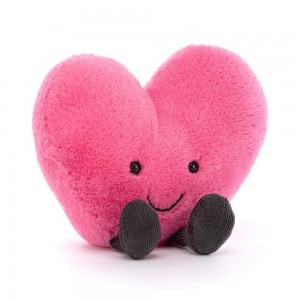 Pluszaki Jellycat Amuseables Hot Heart,11cm x 12cm x 4cm Różowe | Polska MIOX-79301