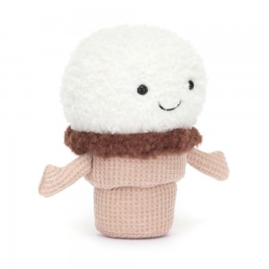 Pluszaki Jellycat Amuseables Ice Cream Cone,14cm x 9cm x 5cm Białe | Polska PXHI-47286