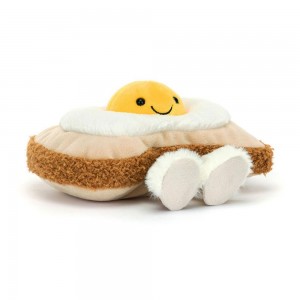 Pluszaki Jellycat Amuseables Jajkolantine Jajko On Toast,12cm x 16cm x 12cm Beżowe | Polska OKSQ-91067