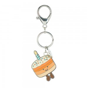 Pluszaki Jellycat Amuseables Jellina Birthday Cake Keyring,11cm x 3.3cm x 0.3cm Pomarańczowe | Polska HDQS-18937