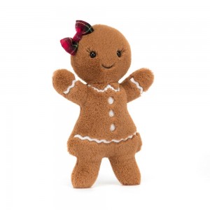 Pluszaki Jellycat Amuseables Jolly Gingerbread Ruby,18cm x 9cm x 2cm Brązowe | Polska HAOE-29614