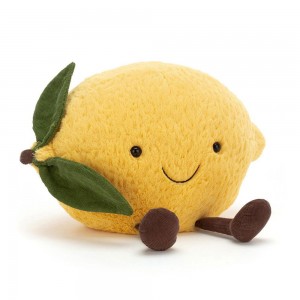 Pluszaki Jellycat Amuseables Lemon,20cm x 25cm x 13cm Żółte | Polska HJPG-36702