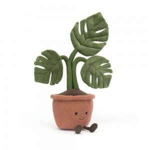 Pluszaki Jellycat Amuseables Monstera Plant,43cm x 15cm x 14cm Zielone | Polska GRZN-92036