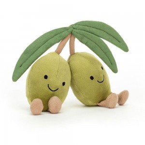 Pluszaki Jellycat Amuseables Olives,12cm x 13cm x 4cm Zielone | Polska MQER-39074