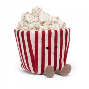 Pluszaki Jellycat Amuseables Popcorn,22cm x 12cm x 12cm Czerwone | Polska UEVR-53079