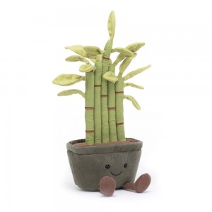 Pluszaki Jellycat Amuseables Potted Bamboo,31cm x 12cm x 7cm Zielone | Polska FSOD-63475