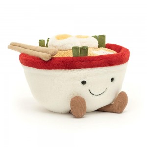 Pluszaki Jellycat Amuseables Ramen,15cm x 17cm x 16cm Szare | Polska MBPO-78362