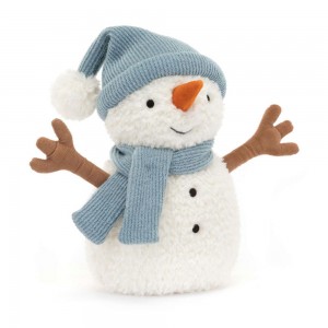 Pluszaki Jellycat Amuseables Sammie Snowman,22cm x 13cm x 11cm Białe | Polska RMQT-78213