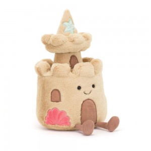 Pluszaki Jellycat Amuseables Sandcastle,29cm x 15cm x 14cm Beżowe | Polska MTGQ-08596