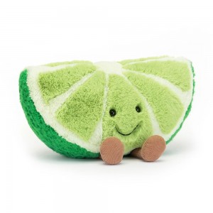 Pluszaki Jellycat Amuseables Slice of Lime,18cm x 25cm x 11cm Zielone | Polska BXJE-52680