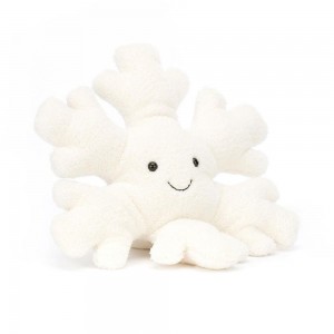 Pluszaki Jellycat Amuseables Snowflake,18cm x 18cm x 7cm Białe | Polska OQMV-48695