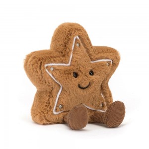 Pluszaki Jellycat Amuseables Star Cookie,13cm x 10cm x 3cm Brązowe | Polska GQPH-87052