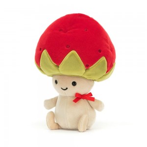 Pluszaki Jellycat Amuseables Straw-Beret Sallie,17cm x 12cm x 6cm Czerwone | Polska UPAD-21365