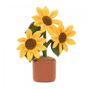 Pluszaki Jellycat Amuseables Sunflower,35cm x 11cm x 11cm Żółte | Polska JWKX-30687