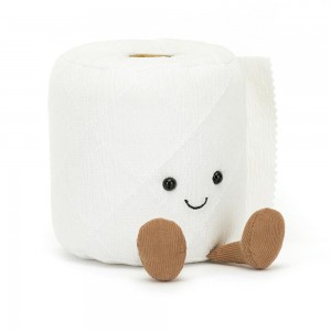 Pluszaki Jellycat Amuseables Toilet Roll,15cm x 12cm x 12cm Białe | Polska ANPR-71648