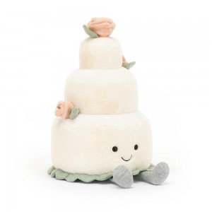 Pluszaki Jellycat Amuseables Wedding Cake,30cm x 19cm x 19cm Białe | Polska USRL-91428