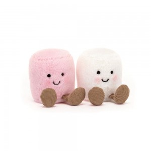 Pluszaki Jellycat Amuseables and White Marshmallows,9cm x 15cm x 5cm Różowe | Polska RDLX-93852