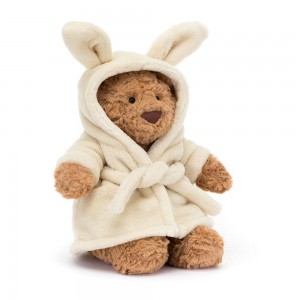 Pluszaki Jellycat Bartholomew Miś Bathrobe,26cm x 12cm x 8cm Brązowe | Polska RAVF-69034
