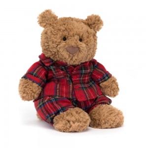 Pluszaki Jellycat Bartholomew Miś Bedtime,26cm x 12cm x 8cm Brązowe | Polska NFWM-20867