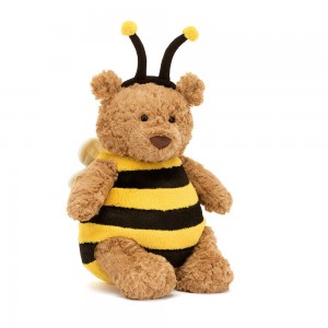 Pluszaki Jellycat Bartholomew Miś 'Bumblebee',26cm x 14cm x 14cm Brązowe | Polska ZUEQ-73849