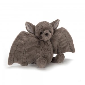 Pluszaki Jellycat Bashful Bat,18cm x 9cm x 8cm Czarne | Polska PWZR-98426