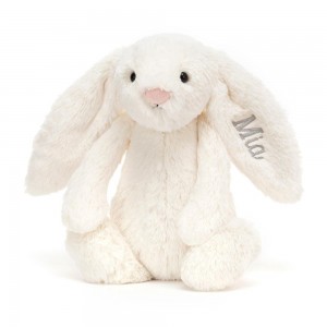 Pluszaki Jellycat Bashful Cream Króliczek Medium,31cm x 12cm x 9cm Białe | Polska CRAS-12735