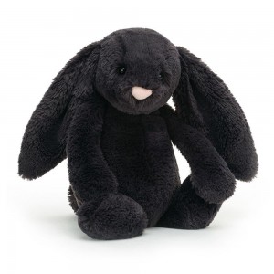 Pluszaki Jellycat Bashful Inky Króliczek,31cm x 12cm x 9cm Czarne | Polska QWLA-72986