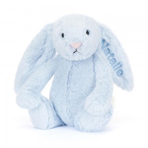 Pluszaki Jellycat Bashful Króliczek Medium,31cm x 12cm x 9cm Niebieskie | Polska OMGA-81673