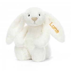 Pluszaki Jellycat Bashful Luxe Króliczek Luna Medium,51cm x 21cm x 12cm Białe | Polska JBNR-23917