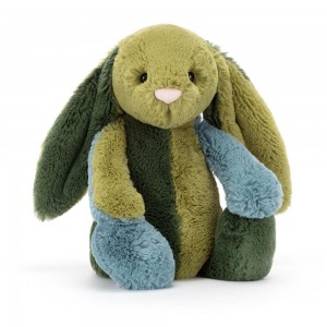 Pluszaki Jellycat Bashful Patchwork Basil Króliczek,31cm x 12cm x 9cm Zielone | Polska WEJH-63415