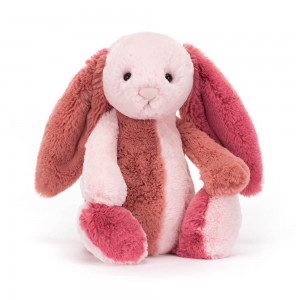 Pluszaki Jellycat Bashful Patchwork Coralia Króliczek,31cm x 12cm x 9cm Różowe | Polska QUPO-47852