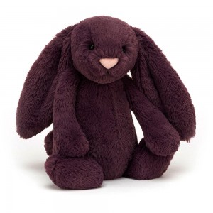 Pluszaki Jellycat Bashful Plum Króliczek,31cm x 12cm x 9cm Fioletowe | Polska VIRN-63982