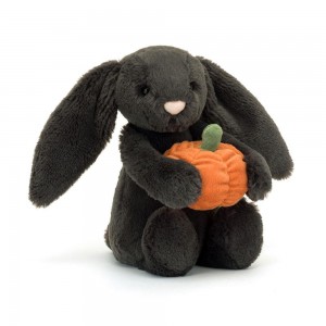 Pluszaki Jellycat Bashful Pumpkin Króliczek,31cm x 12cm x 9cm Czarne | Polska IZEC-16274