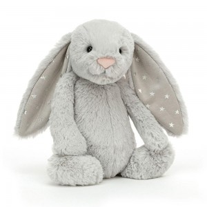 Pluszaki Jellycat Bashful Shimmer Króliczek,31cm x 12cm x 9cm Szare | Polska NBMK-62187