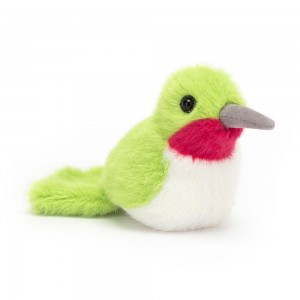 Pluszaki Jellycat Birdling Hummingbird,10cm x 6cm x 9cm Zielone | Polska FEBA-25196