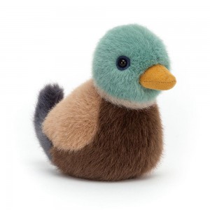 Pluszaki Jellycat Birdling Mallard,10cm x 7cm x 9cm Brązowe | Polska ESGW-92813