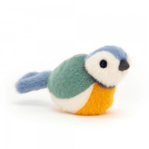 Pluszaki Jellycat Birdling Tit,10cm x 7cm x 9cm Niebieskie | Polska EMIH-74198