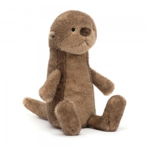 Pluszaki Jellycat Brooke Otter,33cm x 10cm x 20cm Brązowe | Polska EKQY-06574