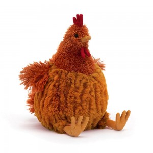 Pluszaki Jellycat Cecile Chicken,23cm x 10cm x 13cm Brązowe | Polska OHRX-04179