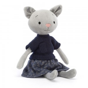 Pluszaki Jellycat Coquette Cutie Jelonek,9.4in x 2.4in x 1.6in Szare | Polska KOPC-26974