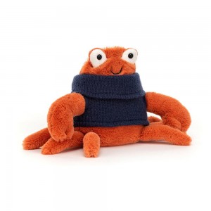 Pluszaki Jellycat Cozy Crew Crab,12cm x 10cm x 7cm Pomarańczowe | Polska UTPR-48607
