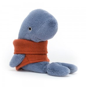 Pluszaki Jellycat Cozy Crew Whale,15cm x 6cm x 10cm Niebieskie | Polska KTDA-20549
