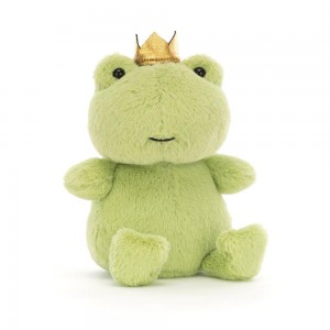 Pluszaki Jellycat Crowning Croaker Green,15cm x 8cm x 5cm Zielone | Polska GBKD-05671