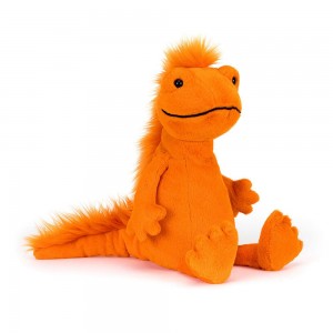 Pluszaki Jellycat Cruz Crested Newt,33cm x 10cm x 25cm Pomarańczowe | Polska EBVU-74902