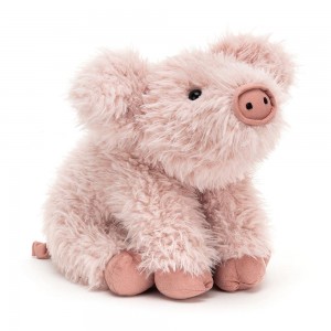 Pluszaki Jellycat Curvie Pig,25cm x 16cm x 10cm Różowe | Polska LRYB-03984