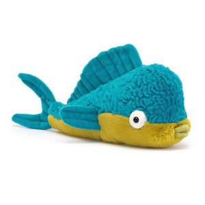 Pluszaki Jellycat Delano Dorado Fish,12cm x 9cm x 24cm Niebieskie | Polska WOAE-82179
